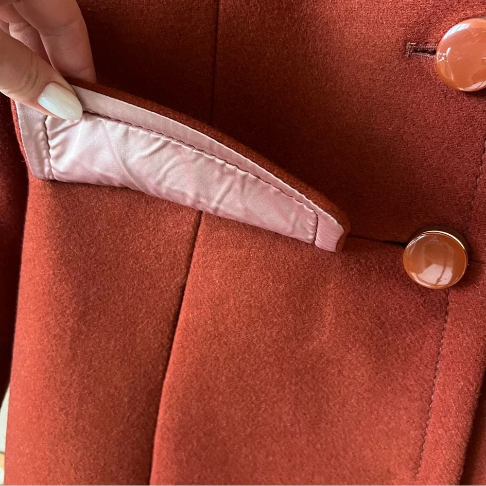 Kate Spade New York Wool Blend Coat Women’s XS Rust / Burnt Orange